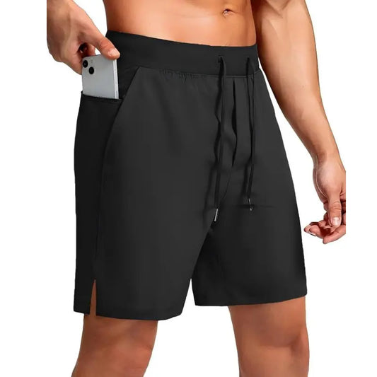 Men'S Athletic Gym Golf Shorts 7 Inch Inseam with Zipper Pockets, Lightweight Quick Dry Stretch Running Shorts with Elastic Waistband, Workout Training Active Shorts for Casual Everyday Wear
