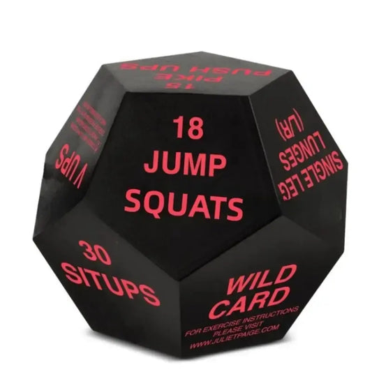 12-Sided Fitness Dice Roller - Durable Incentive Dice for Home Workouts, Yoga, and Aerobics - Ideal Stress Relief Toy and Gift