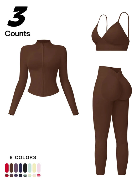 Tiktok Viral Solid Casual Sports Tracksuit, below the Knee, Fall & Winter, Plain Pattern, Comfortable and Stylish