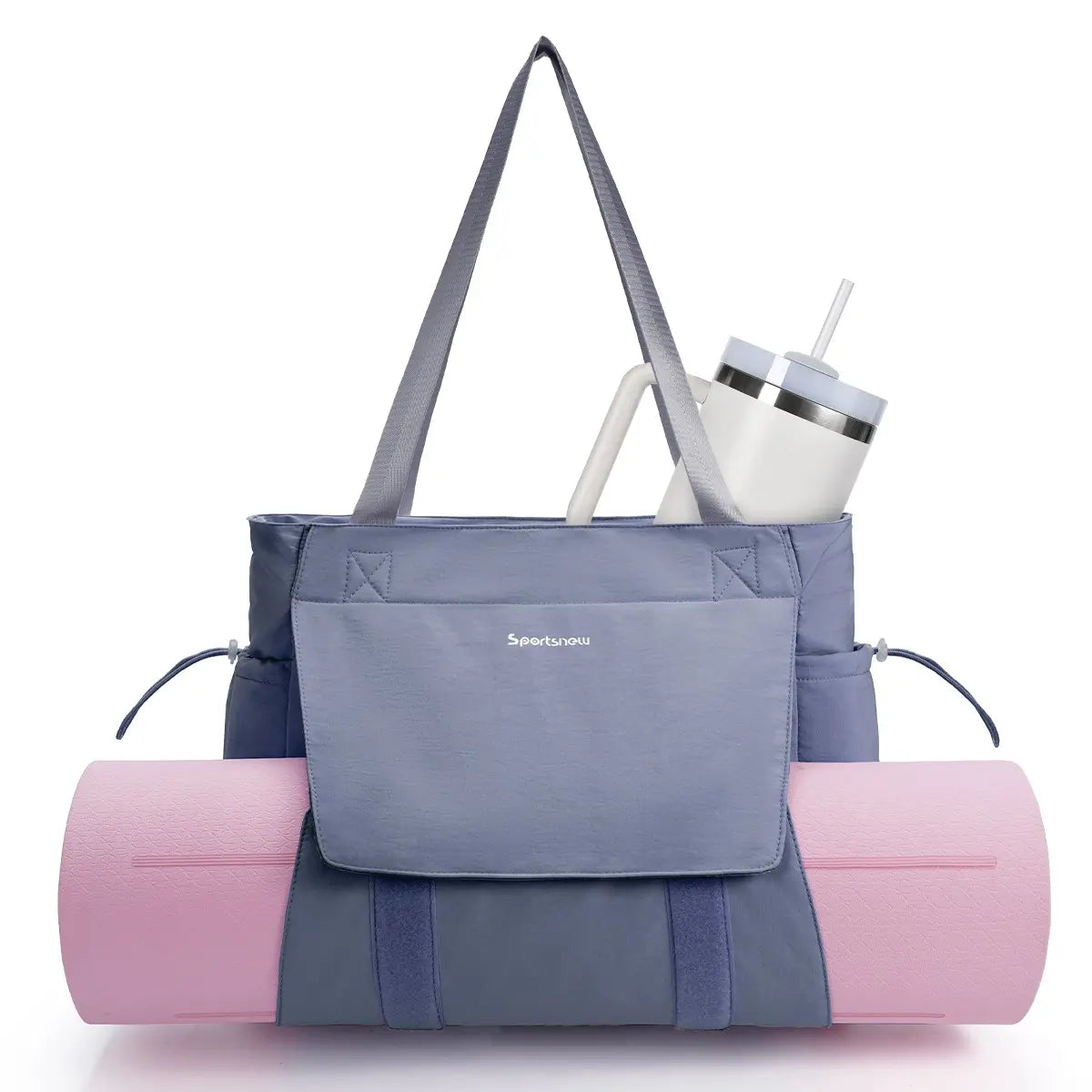 Sportsnew Yoga Mat Bag Tote Yoga Gym Bags for Women Men with Waterproof Wet Pocket & Hook-And-Loop, Quick Access Storage Yoga Mat Bag Carrier