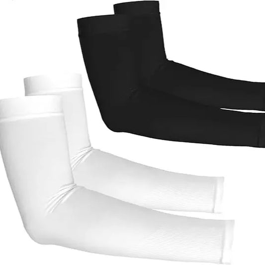 2 Pairs UV Protection Cooling Arm Sleeves for Men & Women UPF 50 Cooling Sports Sleeve Compression Sun Sleeves for Men Women Youth, Tattoo Cover Up